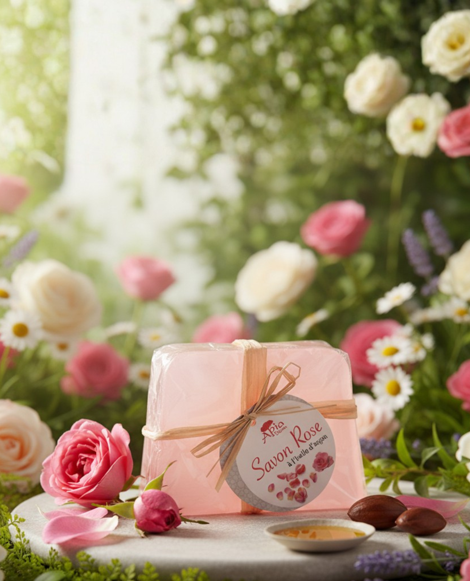 Savon À Couler Hydratant À L'huile D'argan - Rose et Argan
