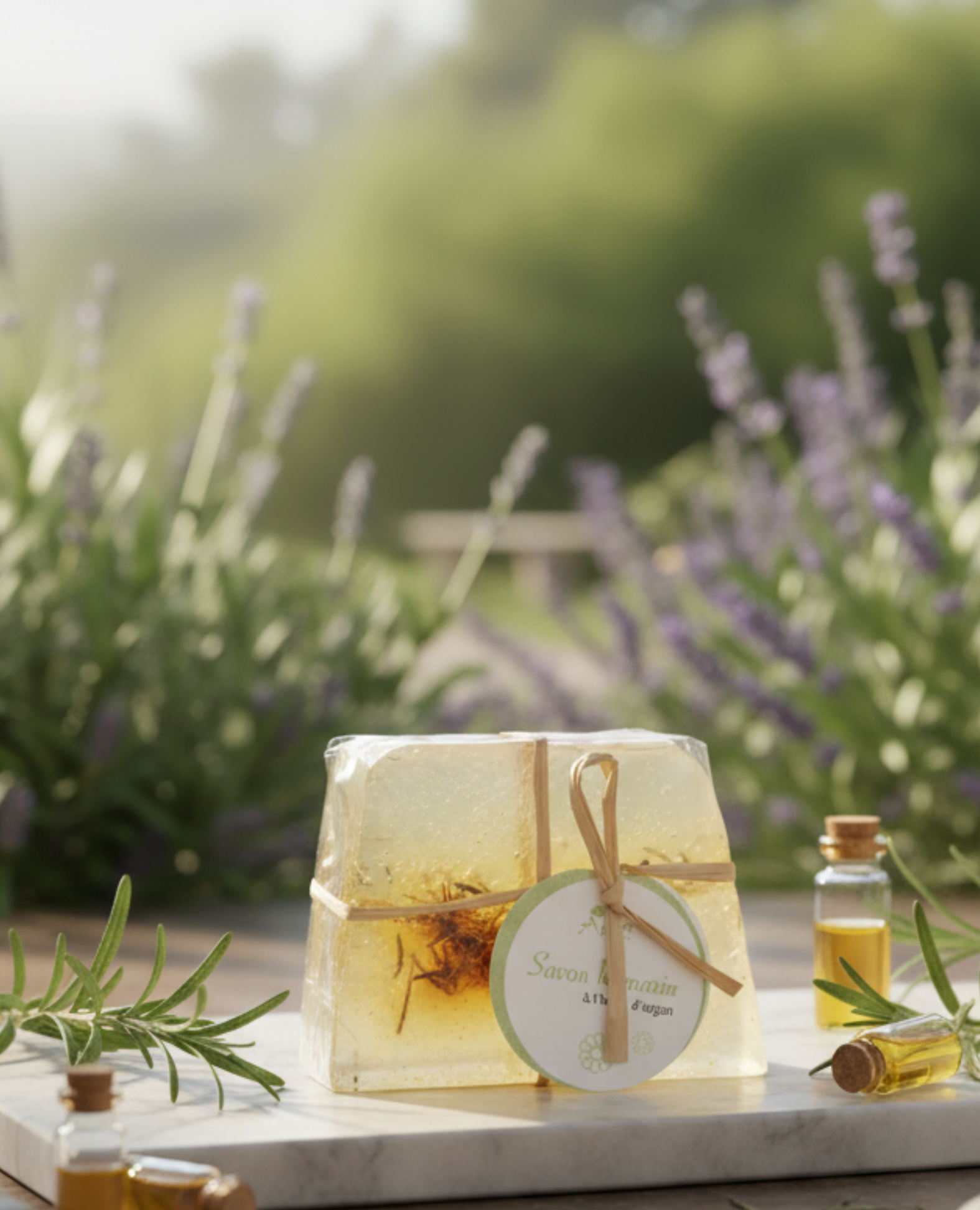 Savon À Couler Hydratant À L'huile D'argan - Romarin et Argan