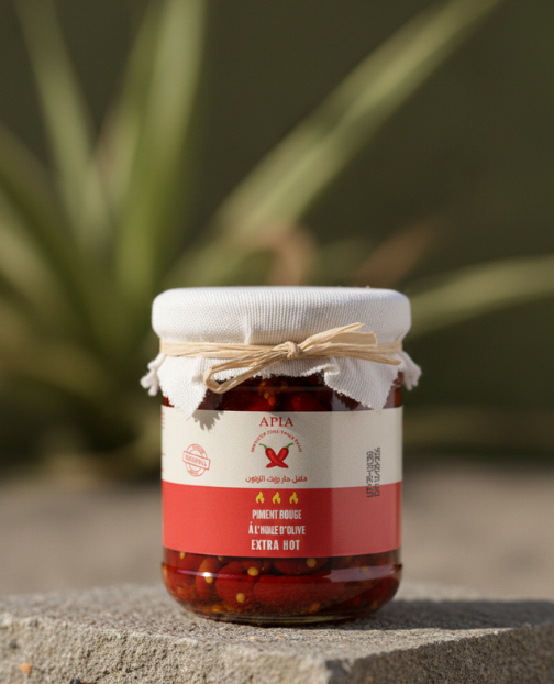 Piment rouge à l'huile d'olive extra hot