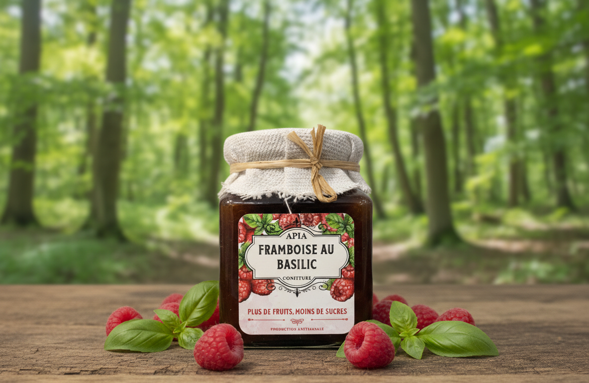 Confiture Framboise au Basilic